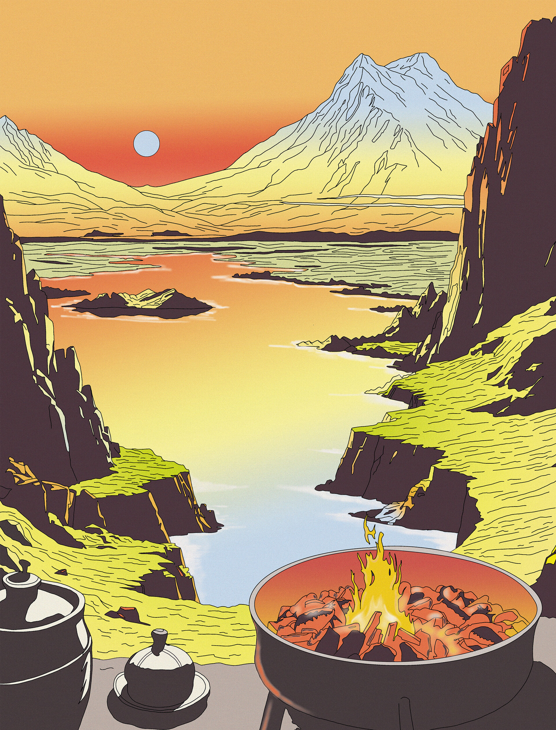 Second Forbes and Tapas Magazine illustration by Debandolero